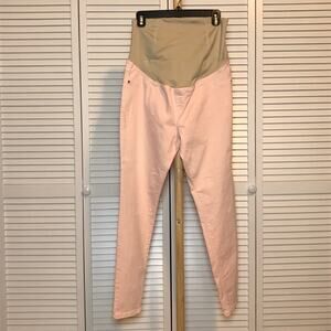 Isabel Maternity Skinny Pink Denim Tapered Jeans 12
